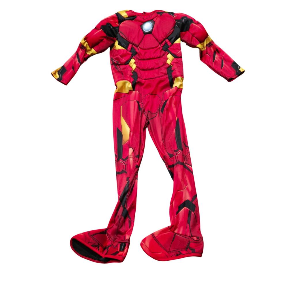 Marvel Avengers Iron Man Youth Muscle Chest Halloween Costume Padded Jumpsuit